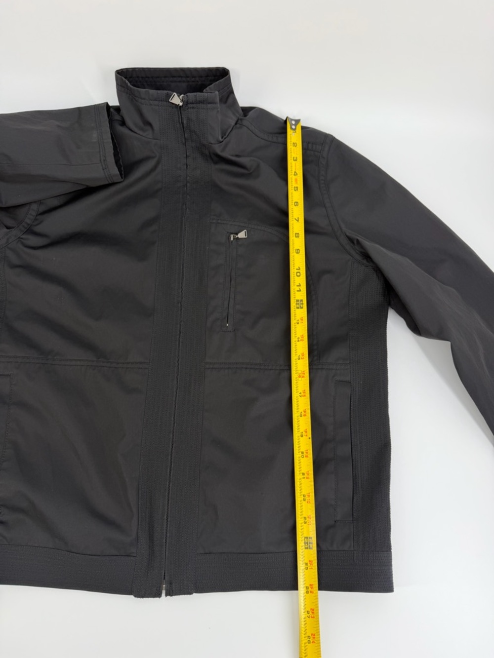 Calvin Klein Men’s Black Lightweight Zip Jacket Stand Collar Casual Coat Size L - Picture 13 of 15